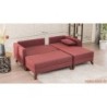 Kutna garnitura na razvlačenje, Bordo crvena, Bella Corner Sofa Right 2 - Claret Red