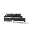 Kutna garnitura na razvlačenje, Antracit, Bella Mini Corner Sofa Left - Anthracite