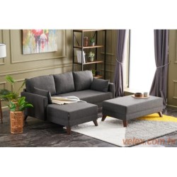 Kutna garnitura na razvlačenje, Antracit, Bella Mini Corner Sofa Left - Anthracite