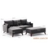 Kutna garnitura na razvlačenje, Antracit, Bella Mini Corner Sofa Left - Anthracite