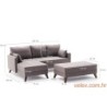 Kutna garnitura na razvlačenje, Smeđa, Bella Mini Corner Sofa Left - Brown