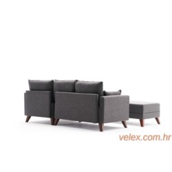 Kutna garnitura na razvlačenje, Antracit, Bella Mini Corner Sofa Right - Anthracite