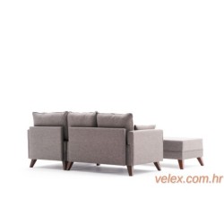 Kutna garnitura na razvlačenje, Smeđa, Bella Mini Corner Sofa Right - Brown