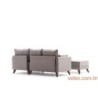 Kutna garnitura na razvlačenje, Smeđa, Bella Mini Corner Sofa Right - Brown