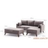 Kutna garnitura na razvlačenje, Smeđa, Bella Mini Corner Sofa Right - Brown