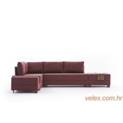 Kutna garnitura na razvlačenje, Bordo crvena, Fly Corner Sofa Bed Left - Claret Red