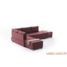 Kutna garnitura na razvlačenje, Bordo crvena, Fly Corner Sofa Bed Left - Claret Red