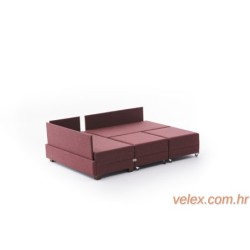 Kutna garnitura na razvlačenje, Bordo crvena, Fly Corner Sofa Bed Left - Claret Red