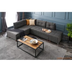 Kutna garnitura na razvlačenje, Antracit, Manama Corner Sofa Bed Left - Anthracite