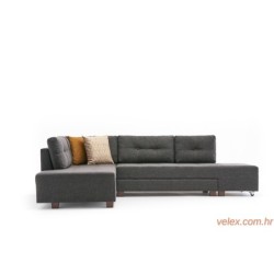 Kutna garnitura na razvlačenje, Antracit, Manama Corner Sofa Bed Left - Anthracite