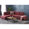 Kutna garnitura na razvlačenje, Bordo crvena, Manama Corner Sofa Bed Left - Claret Red