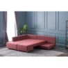 Kutna garnitura na razvlačenje, Bordo crvena, Manama Corner Sofa Bed Left - Claret Red