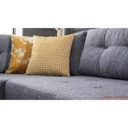 Kutna garnitura na razvlačenje, Sivo, Manama Corner Sofa Bed Left - Grey