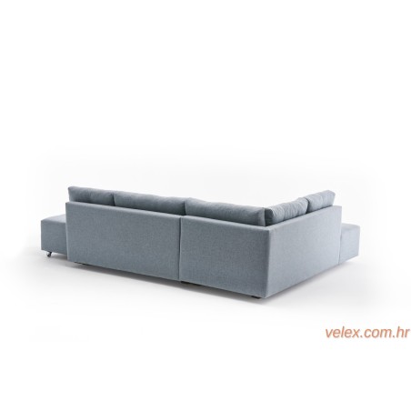 Kutna garnitura na razvlačenje, Svijetlo plava, Manama Corner Sofa Bed Left - Light Blue