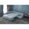 Kutna garnitura na razvlačenje, Svijetlo plava, Manama Corner Sofa Bed Left - Light Blue