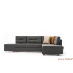 Kutna garnitura na razvlačenje, Antracit, Manama Corner Sofa Bed Right - Anthracite