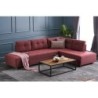 Kutna garnitura na razvlačenje, Bordo crvena, Manama Corner Sofa Bed Right - Claret Red