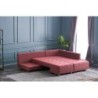 Kutna garnitura na razvlačenje, Bordo crvena, Manama Corner Sofa Bed Right - Claret Red