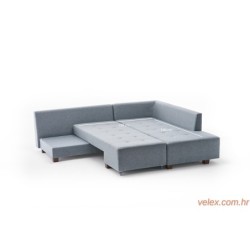 Kutna garnitura na razvlačenje, Svijetlo plava, Manama Corner Sofa Bed Right - Light Blue