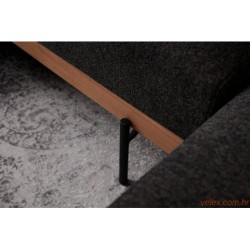 Kutna garnitura, Antracit Crno, Liva Left - Anthracite, Copper