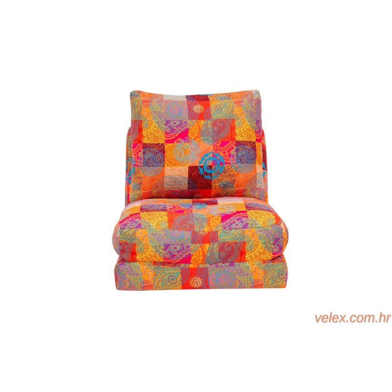 Fotelja na razvlačenje, Višebojno, Taida 1 - Seater - Patchwork