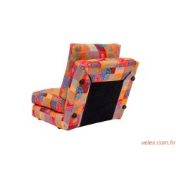 Fotelja na razvlačenje, Višebojno, Taida 1 - Seater - Patchwork