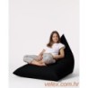 Vreća za sjedenje, Pyramid Big Bed Pouf - Black