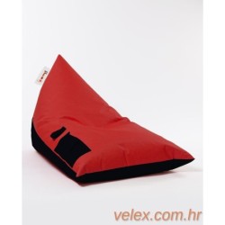 Vreća za sjedenje, Pyramid Large Double Color Bed Pouf - Red