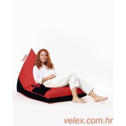 Vreća za sjedenje, Pyramid Large Double Color Bed Pouf - Red