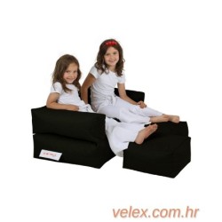 Vreća za sjedenje, Kids Double Seat Pouf - Black