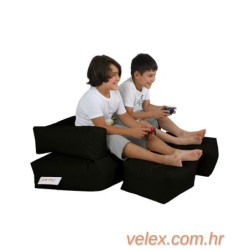 Vreća za sjedenje, Kids Double Seat Pouf - Black