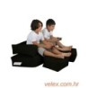 Vreća za sjedenje, Kids Double Seat Pouf - Black