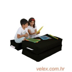 Vreća za sjedenje, Kids Double Seat Pouf - Black