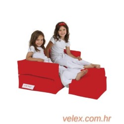 Vreća za sjedenje, Kids Double Seat Pouf - Red