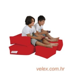 Vreća za sjedenje, Kids Double Seat Pouf - Red