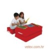 Vreća za sjedenje, Kids Double Seat Pouf - Red