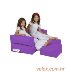 Vreća za sjedenje, Kids Double Seat Pouf - Purple