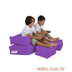 Vreća za sjedenje, Kids Double Seat Pouf - Purple