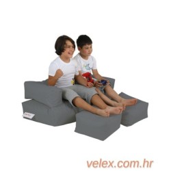 Vreća za sjedenje, Kids Double Seat Pouf - Fume