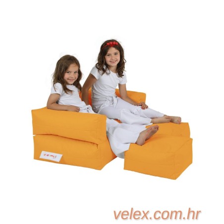 Vreća za sjedenje, Kids Double Seat Pouf - Orange