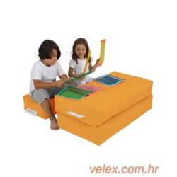 Vreća za sjedenje, Kids Double Seat Pouf - Orange