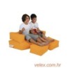 Vreća za sjedenje, Kids Double Seat Pouf - Orange