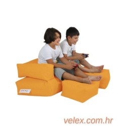 Vreća za sjedenje, Kids Double Seat Pouf - Orange