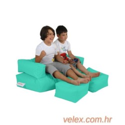 Vreća za sjedenje, Kids Double Seat Pouf - Turquoise