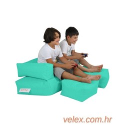 Vreća za sjedenje, Kids Double Seat Pouf - Turquoise