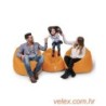 Vreća za sjedenje, Iyzi 100 Cushion Pouf - Orange