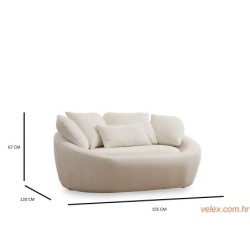 Trosjed COMO plavi, Como 3 Seater - Blue