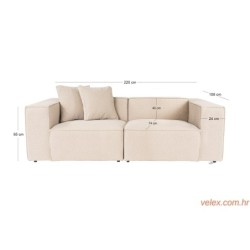 Dvosjed, Lora 2 Seater - Peach