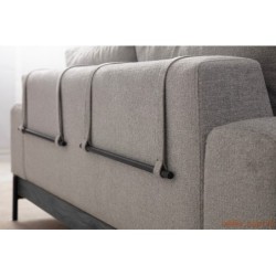 Trosjed, Eti Black 3 Seater - Grey