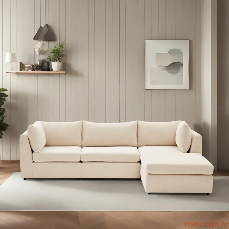 Kutna garnitura, Mottona Corner Sofa v2 - Cream